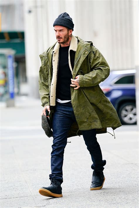 david beckham winter outfits.